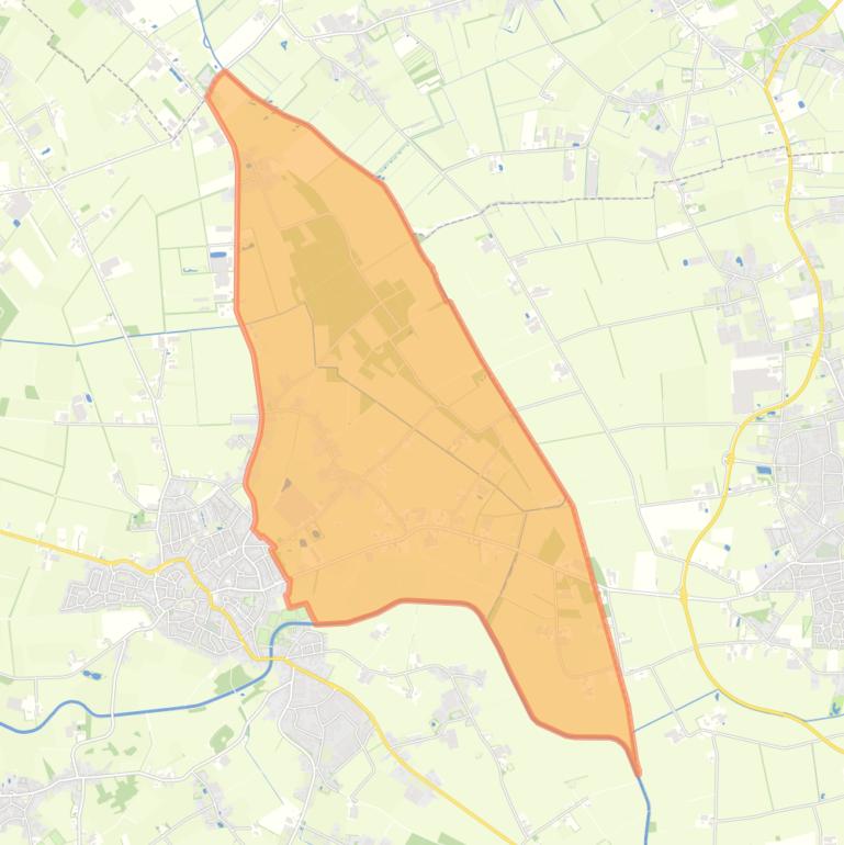 Kaart van de buurt Buitengebied Kraanmeer en Veluwe.