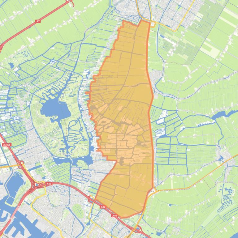 Kaart van de buurt Buitengebied.