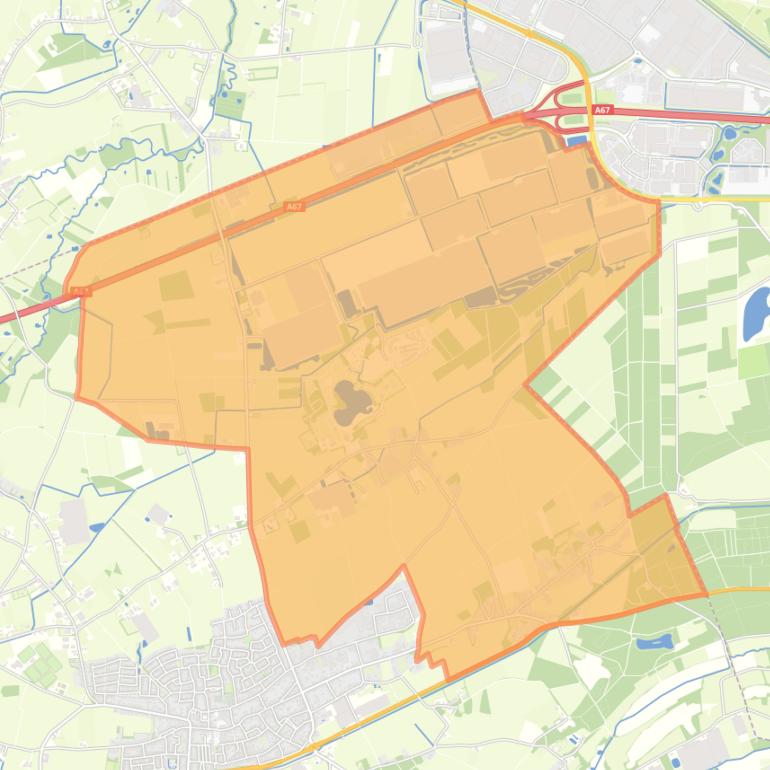 Kaart van de buurt Buitengebied Lange Heide-’t Rooth.