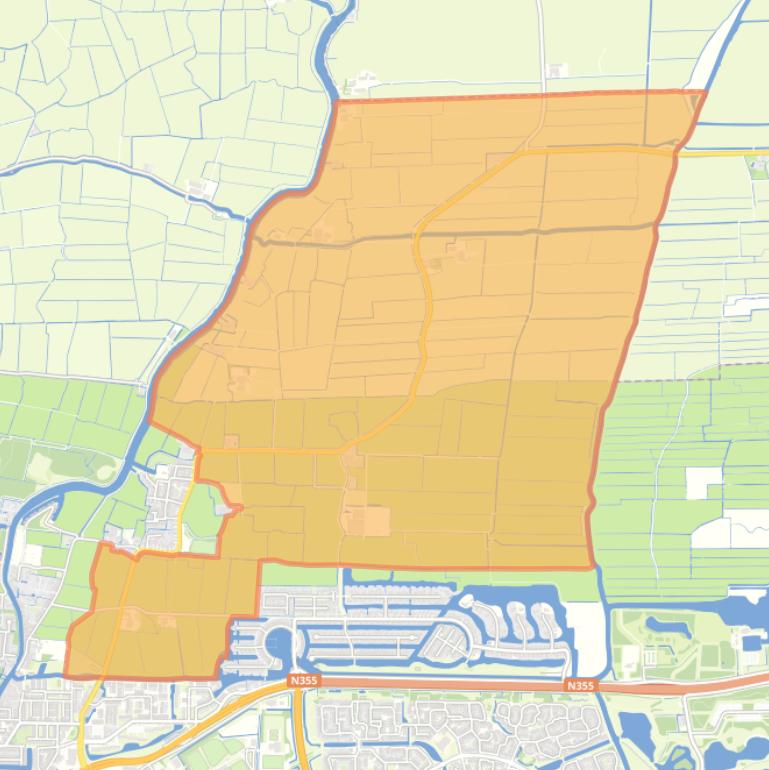 Kaart van de buurt Buitengebied Lekkum en Miedum.