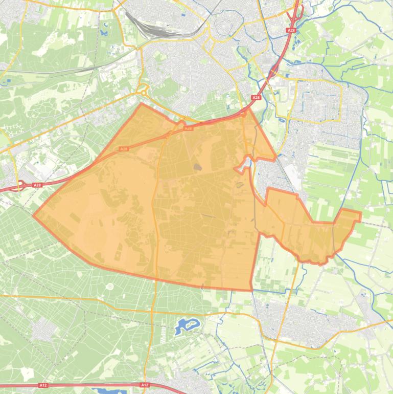 Kaart van de buurt Buitengebied Leusden-Zuid.