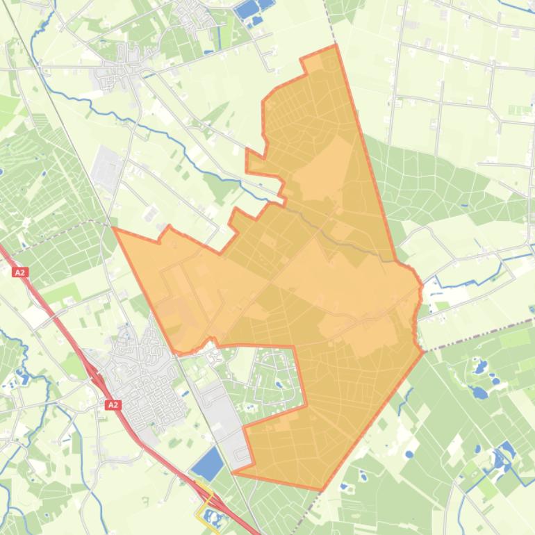 Kaart van de buurt Buitengebied Maarheeze-Oost - Hugten.