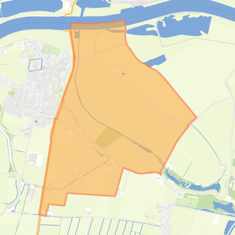 Kaart van de buurt Buitengebied Maasakker.