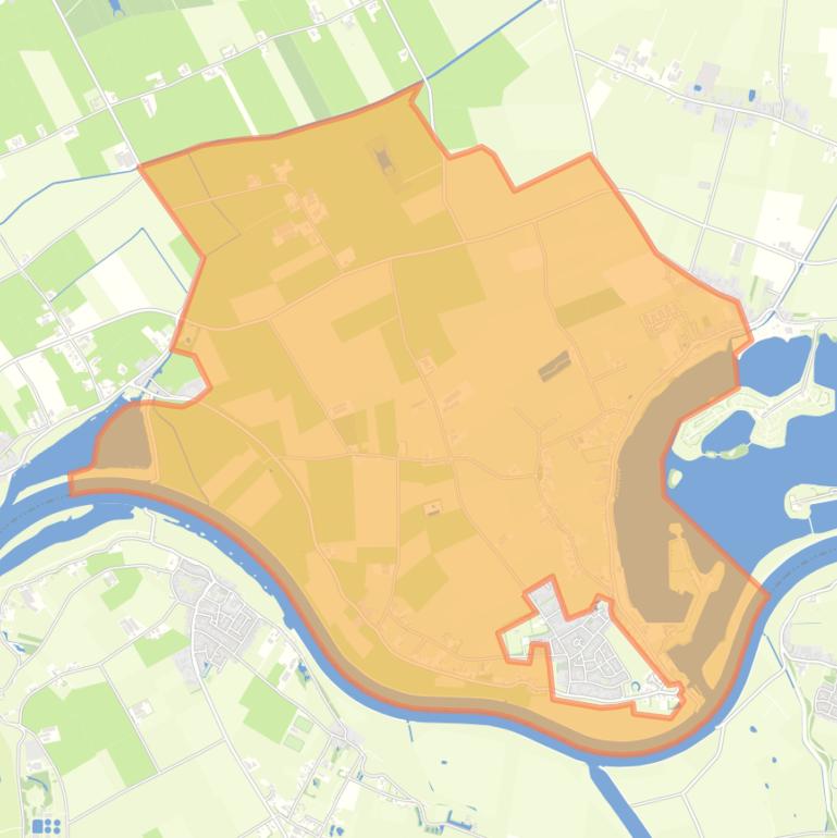 Kaart van de buurt Buitengebied Maasbommel.