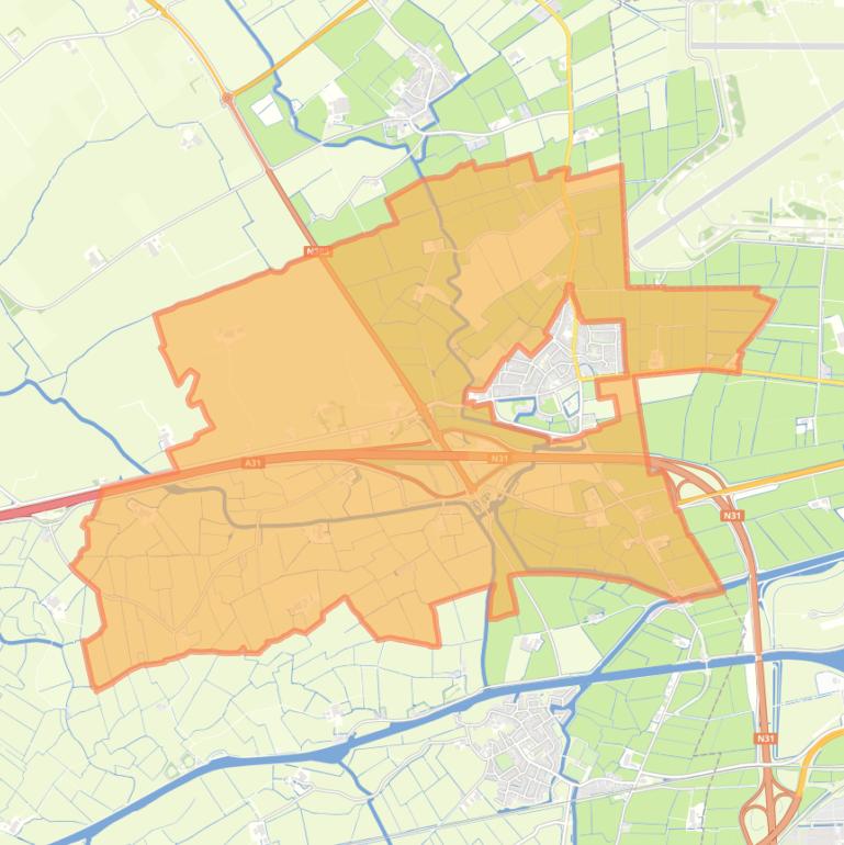 Kaart van de buurt Buitengebied Marsum.