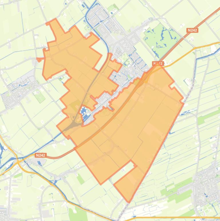 Kaart van de buurt Buitengebied Nieuwe Niedorp.