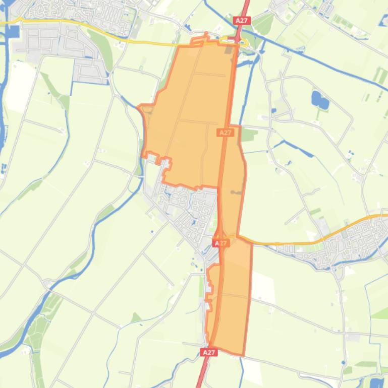 Kaart van de buurt Buitengebied Nieuwendijk noordoost.