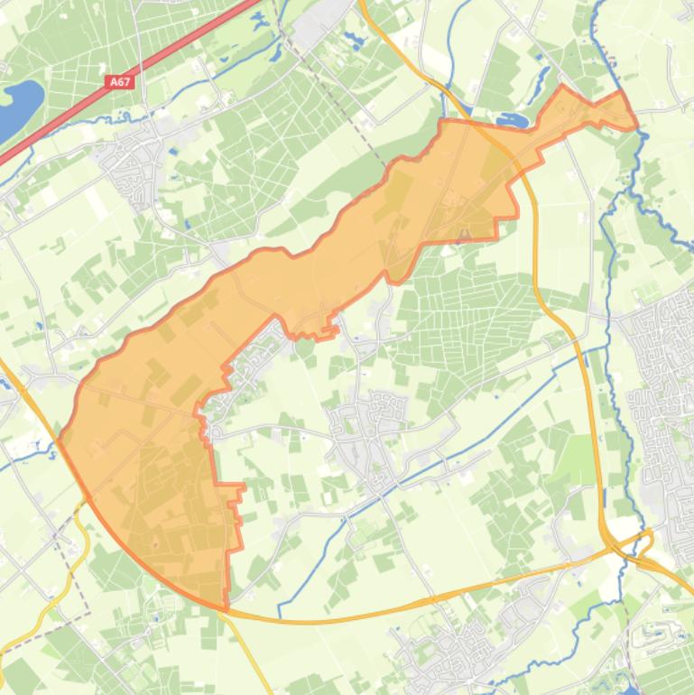 Kaart van de buurt Buitengebied Noord 1.