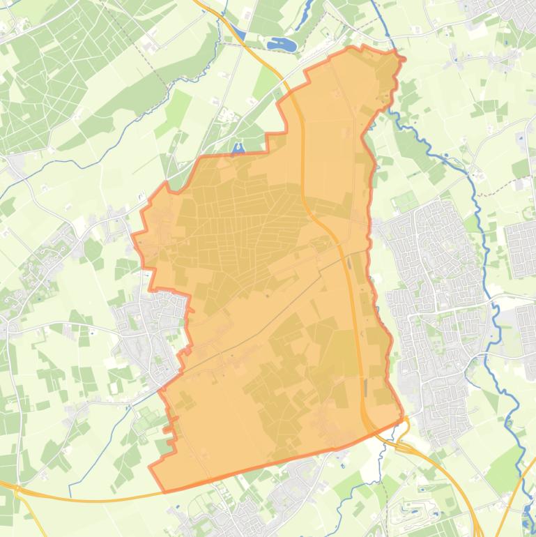Kaart van de buurt Buitengebied Noord 3.