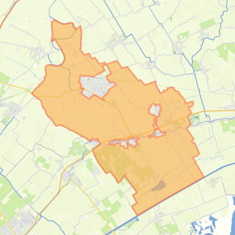 Kaart van de buurt Buitengebied Noord-Loppersum.