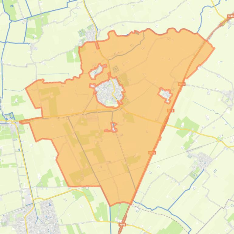 Kaart van de buurt Buitengebied Noord-Middelstum.
