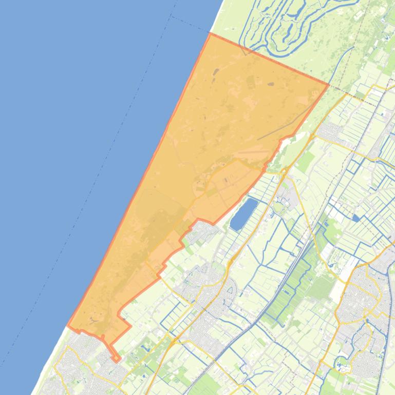 Kaart van de buurt Buitengebied Noordwijk Noord.