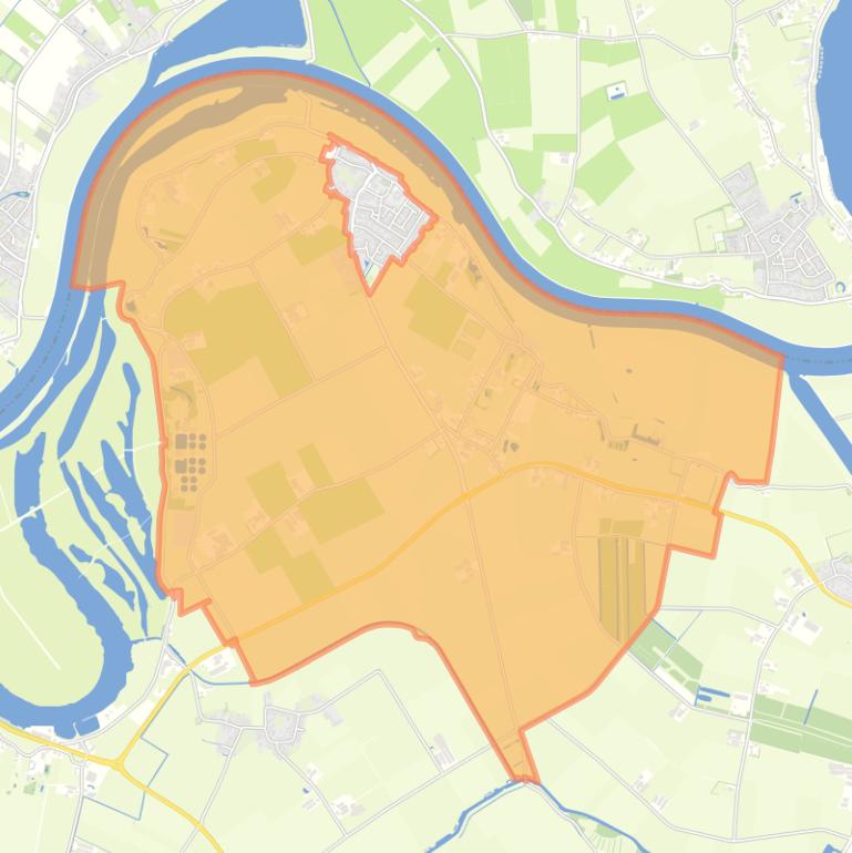 Kaart van de buurt Buitengebied Oijen.