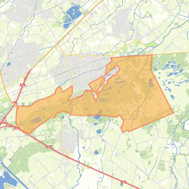 Kaart van de buurt Buitengebied Oisterwijk Zuid.