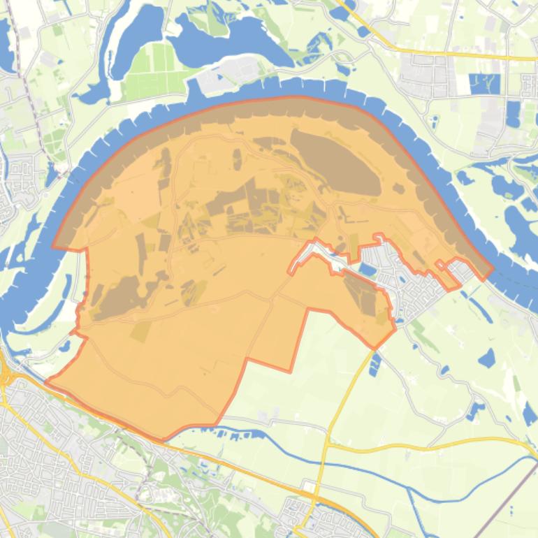 Kaart van de buurt Buitengebied Ooij.