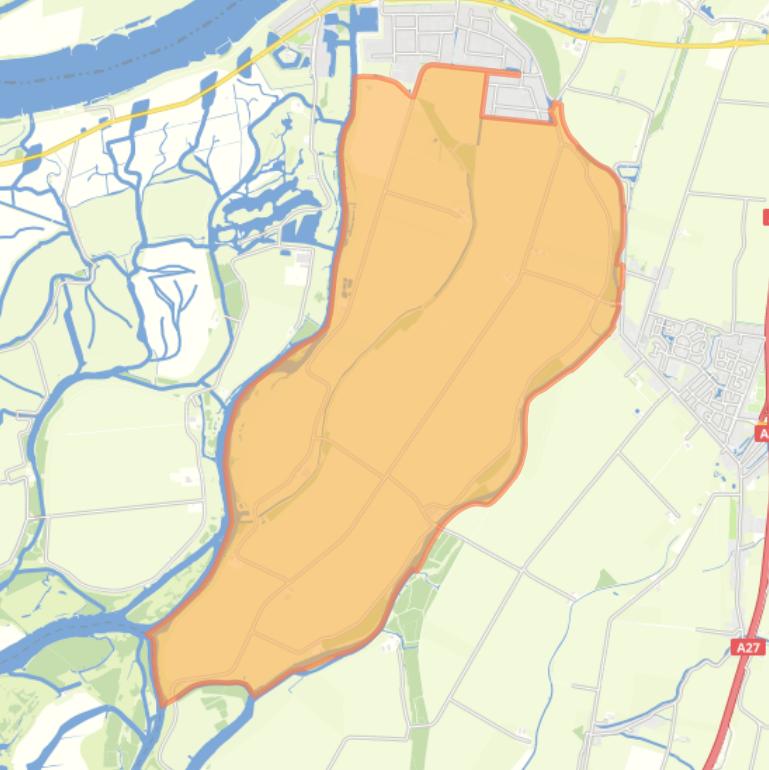 Kaart van de buurt Buitengebied Oostwaard.