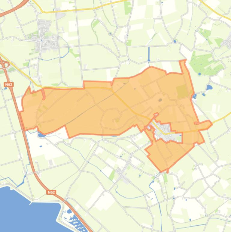 Kaart van de buurt Buitengebied Ovezande.