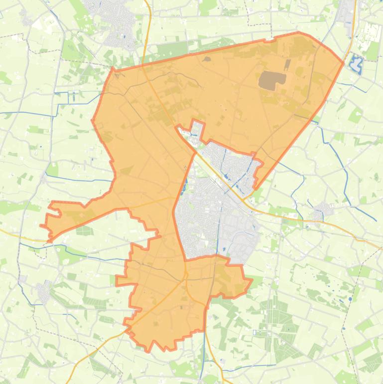 Kaart van de buurt Buitengebied Raalte.