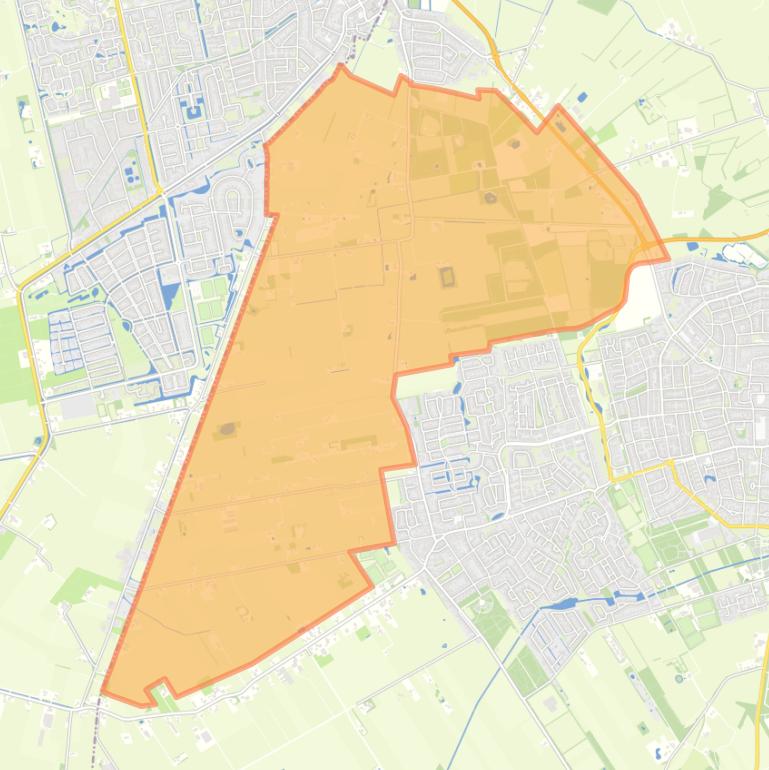 Kaart van de buurt Buitengebied Roden West.