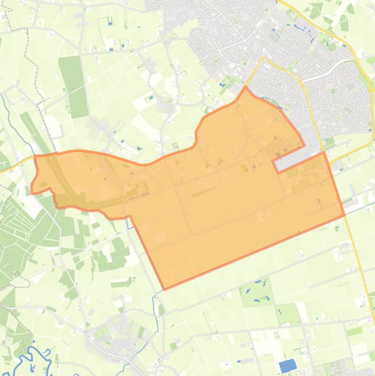 Kaart van de buurt Buitengebied Rooiseheide.