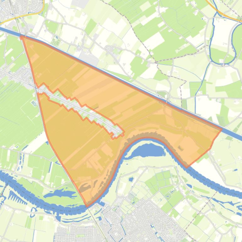 Kaart van de buurt Buitengebied Schalkwijk Oost.