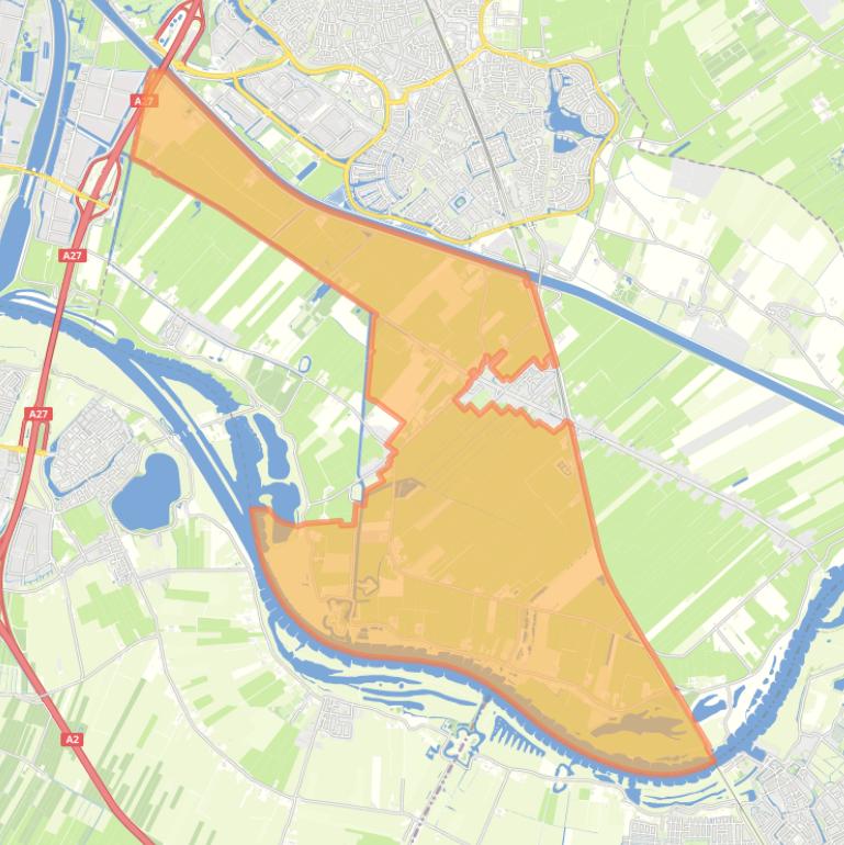 Kaart van de buurt Buitengebied Schalkwijk West.