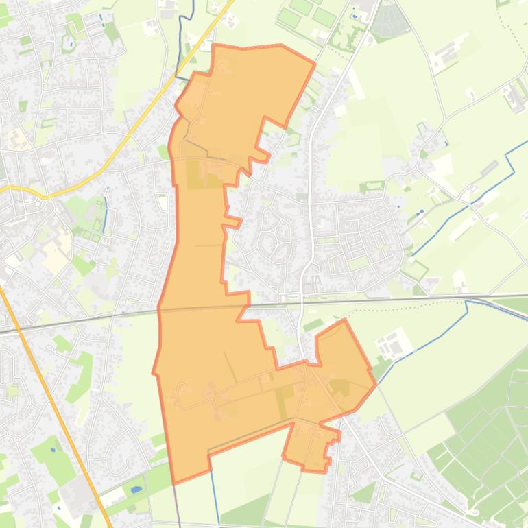 Kaart van de buurt Buitengebied Schoot-West.