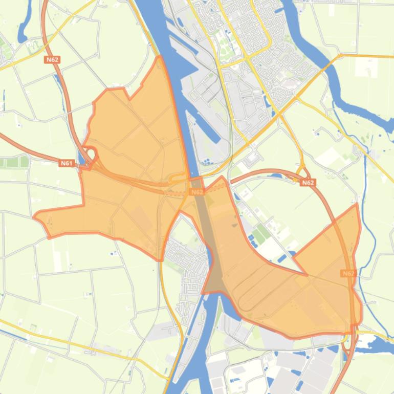 Kaart van de buurt Buitengebied Sluiskil.