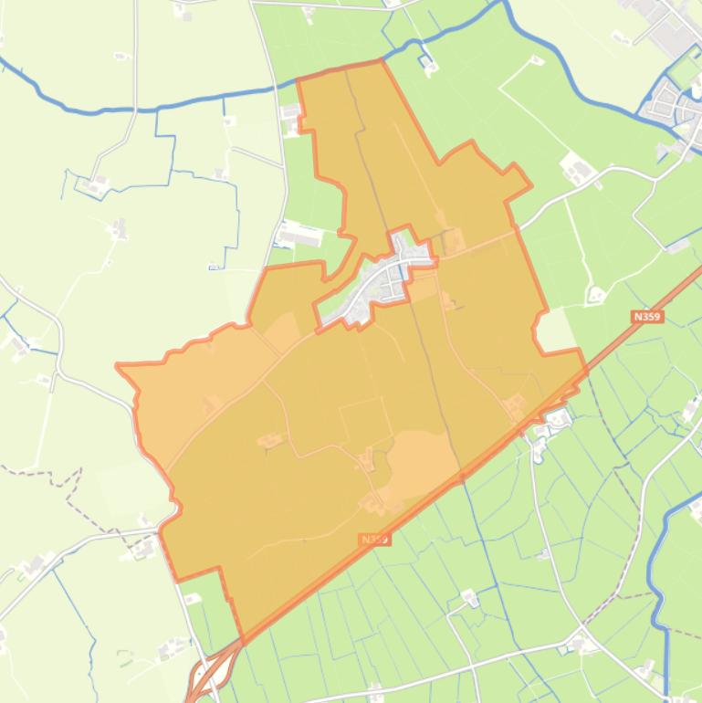Kaart van de buurt Buitengebied Spannum.