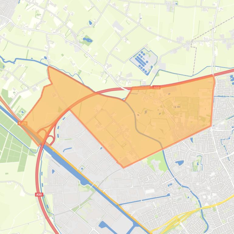 Kaart van de buurt Buitengebied Sportpark en Dorshout.