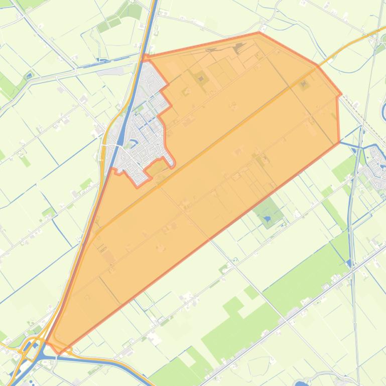 Kaart van de buurt Buitengebied ’t Zand-Oost.