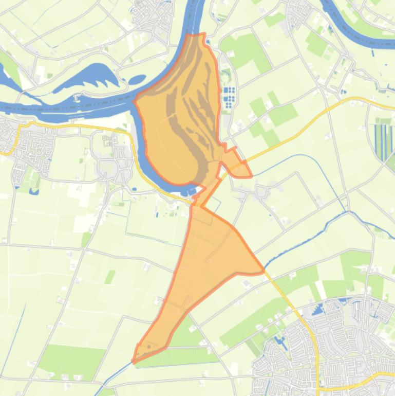 Kaart van de buurt Buitengebied Teeffelen.