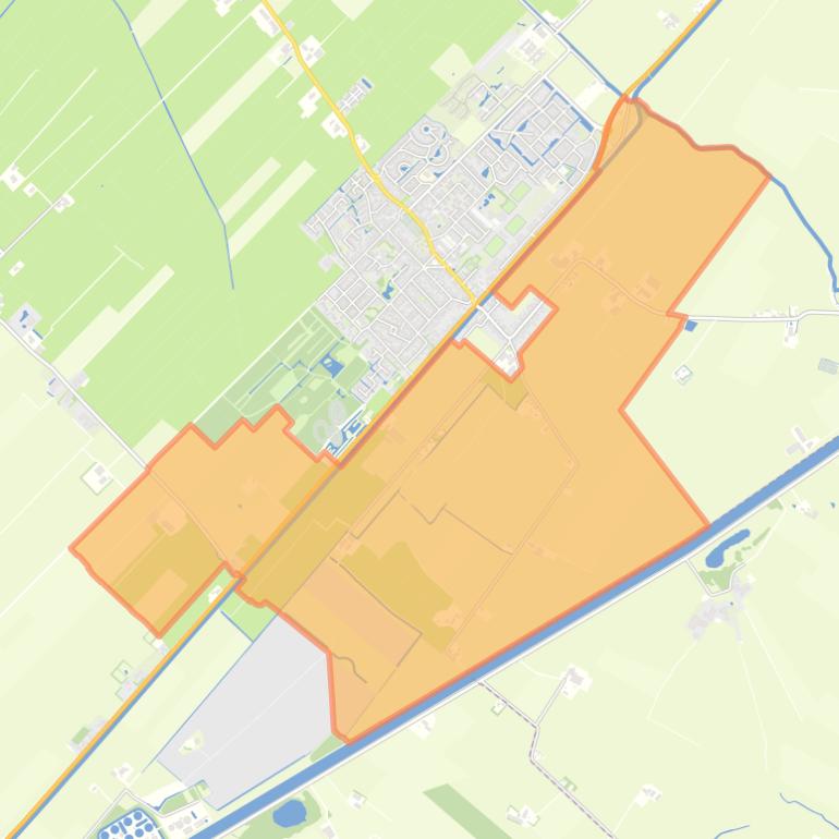 Kaart van de buurt Buitengebied Ten Boer-Zuid.