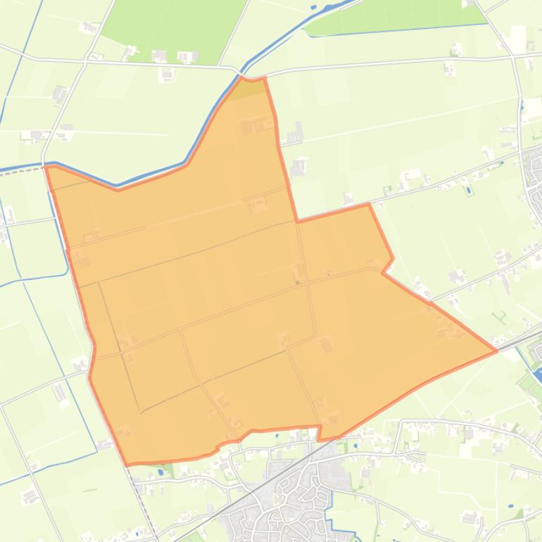 Kaart van de buurt Buitengebied ten noorden van Geffen.