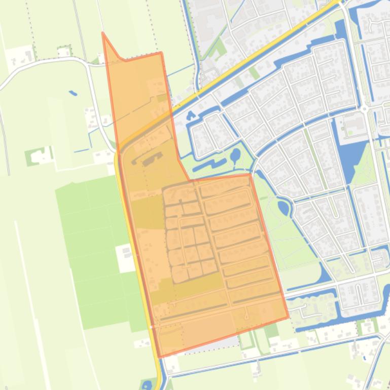 Kaart van de buurt Buitengebied ten noorden van Zevenhuizen.