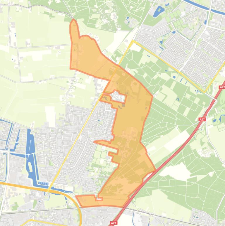 Kaart van de buurt Buitengebied Teteringen.
