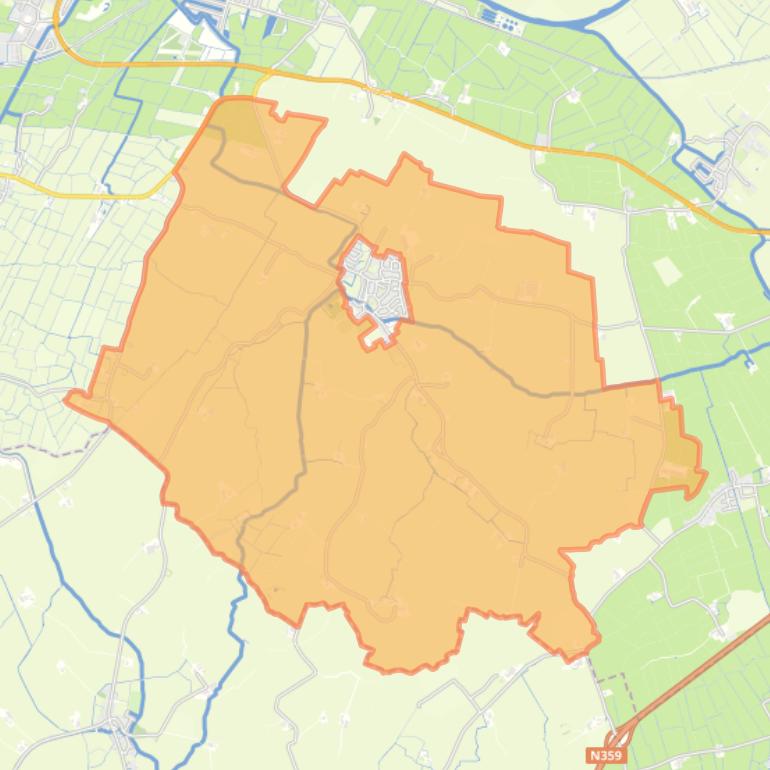 Kaart van de buurt Buitengebied Tzum.