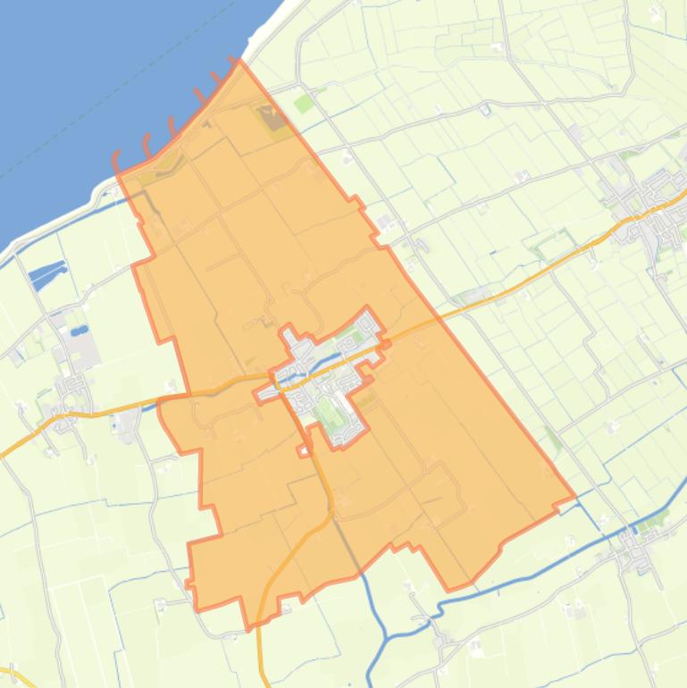 Kaart van de buurt Buitengebied Tzummarum.