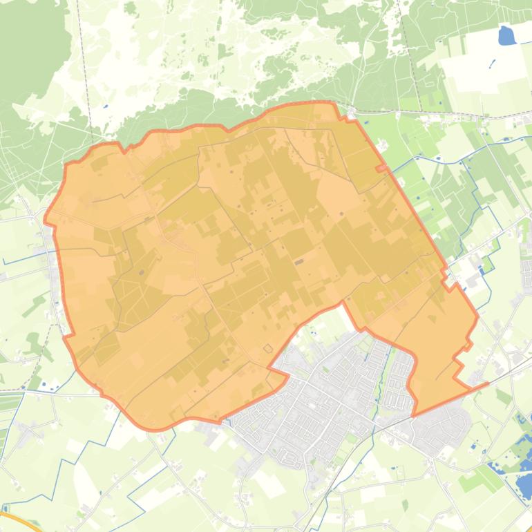 Kaart van de buurt Buitengebied Udenhout Noord.