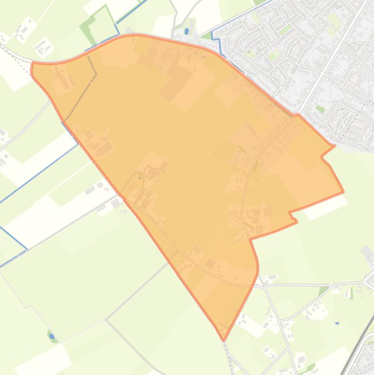 Kaart van de buurt Buitengebied Udenhout Zuid-West.