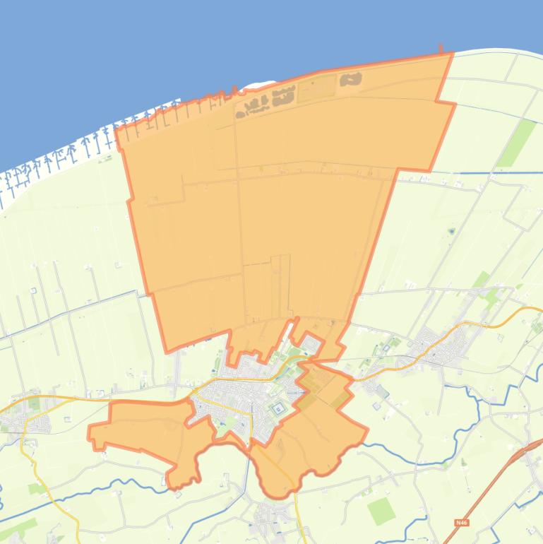 Kaart van de buurt Buitengebied Uithuizen.