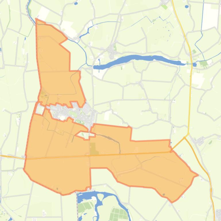 Kaart van de buurt Buitengebied Vogelwaarde.