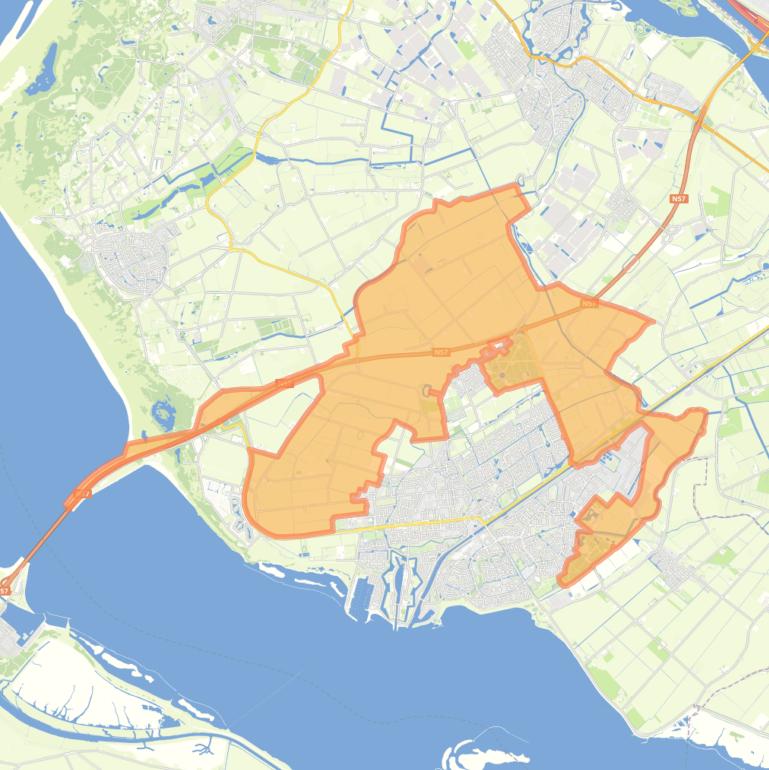 Kaart van de buurt Buitengebied.