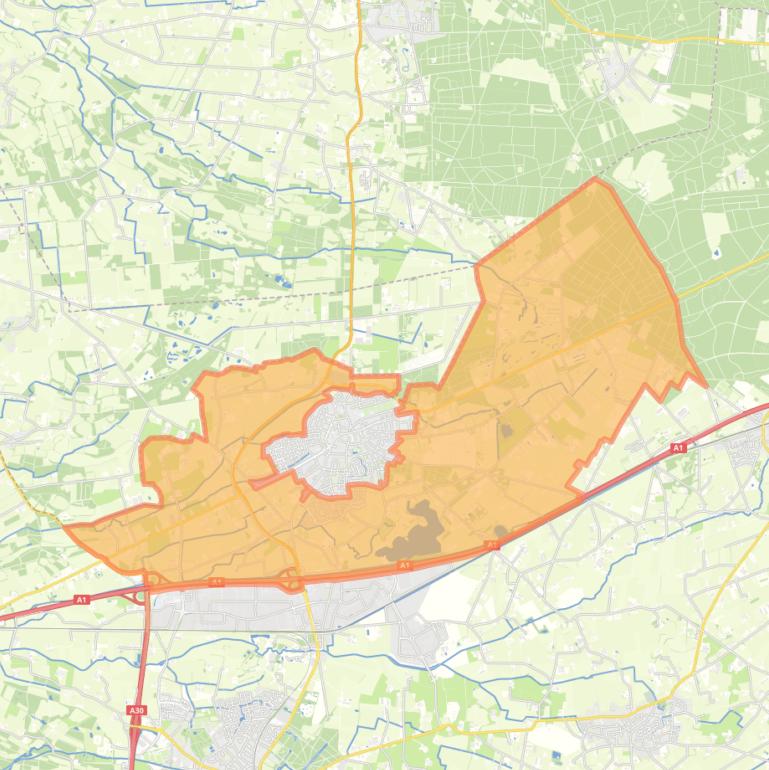 Kaart van de buurt Buitengebied Voorthuizen.