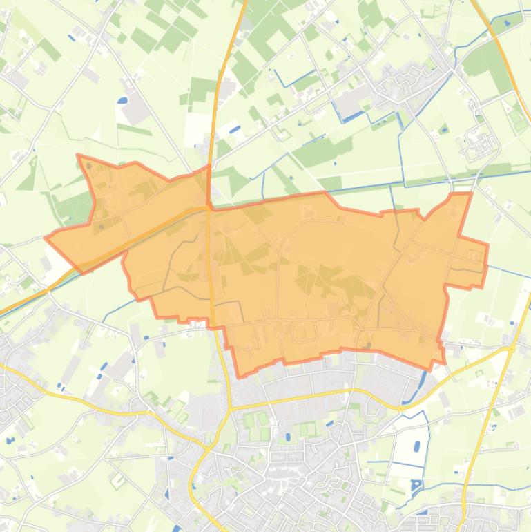 Kaart van de buurt Buitengebied Vosberg-Loo.