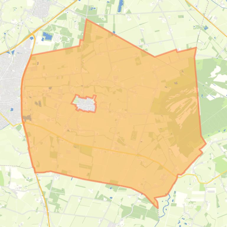 Kaart van de buurt Buitengebied Vragender.