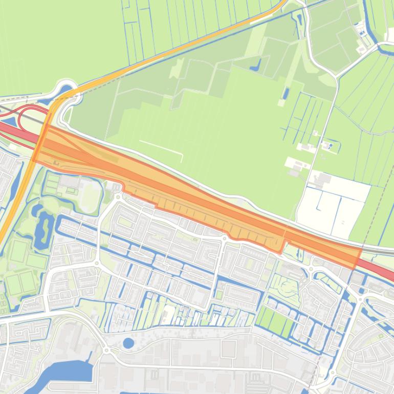 Kaart van de buurt Buitengebied Vriesenpolder.