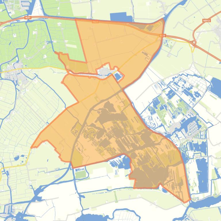 Kaart van de buurt Buitengebied Warten.