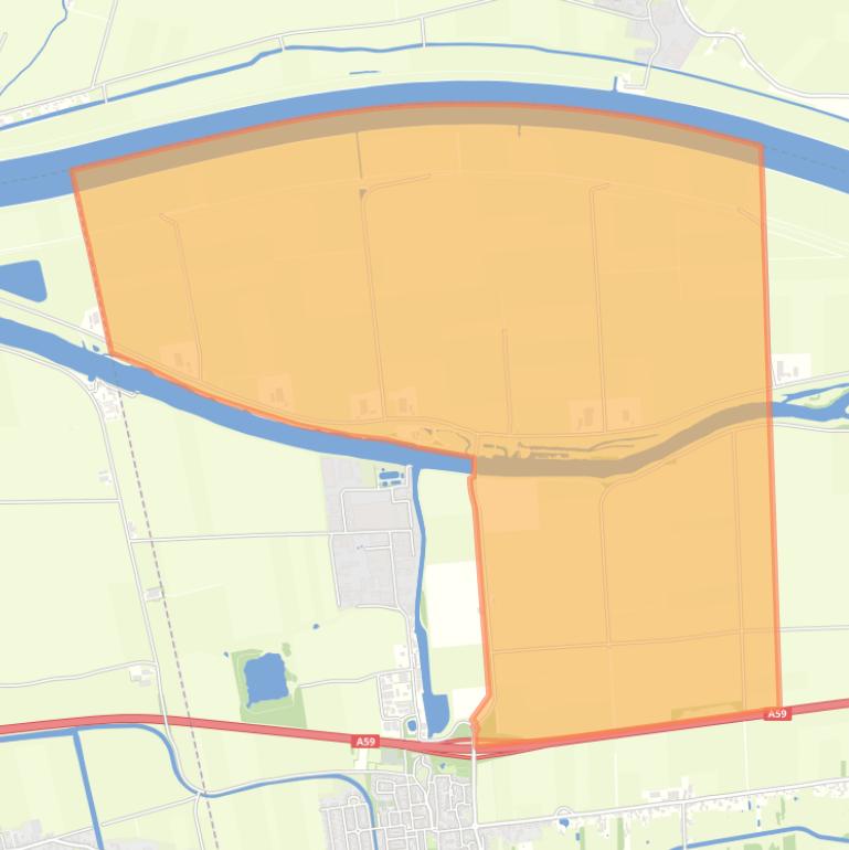 Kaart van de buurt Buitengebied Waspik.