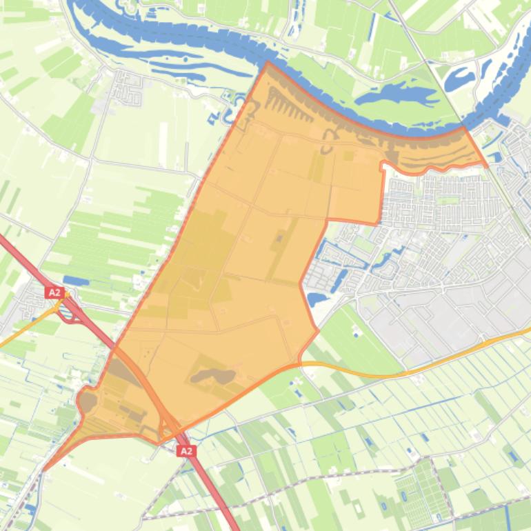 Kaart van de buurt Buitengebied Waterlinie.